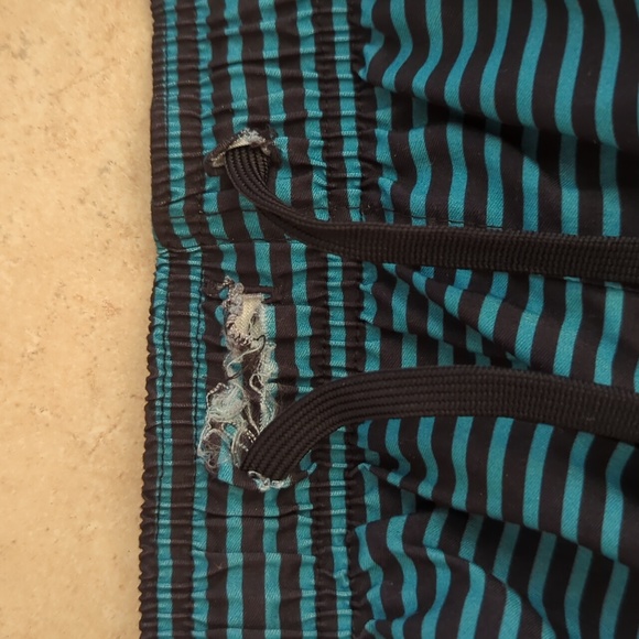 Nike Men's Striped Swim Shorts Trunks Blue Grey - Size XXL - Picture 5 of 7